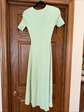 Maje Paris Mint Green Knit Midi Dress